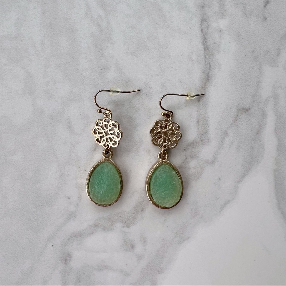 Francesca’s Boho Vintage Green Earrings